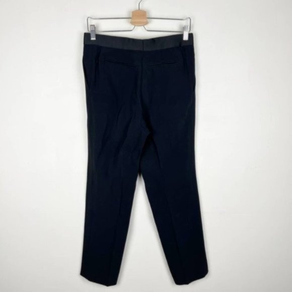 Celine Cigarette Leg Black Silk Blend Tuxedo Style Trouser Pants - Picture 2 of 9